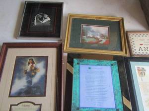 lot 230 image: various wall art sizes vary