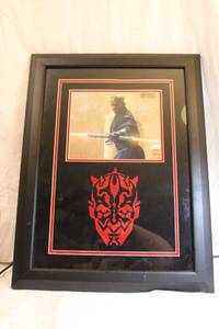 lot 4 image: Ray Park as Darth Maul autographed poster framed. JSA certified.