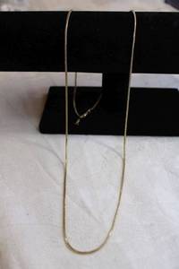 lot 90 image: 24K Gold Bonded rope necklace. Marked 24K GB. Lobster clasp. 28L
