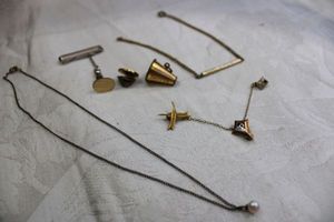 lot 92 image: 10K and 12K Gold Filled jewelry pieces. All 6 pieces marked.