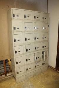 lot 134 image: Locker storage unit (some dents are visible)