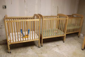 lot 159 image: 3 baby cribs as shown