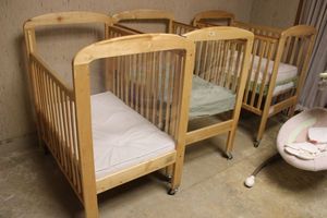 lot 160 image: 3 baby cribs as shown
