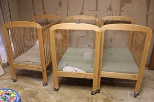 lot 162 image: 3 baby cribs as shown