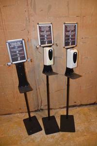 lot 173 image: 3 Hand sanitizer stands as shown