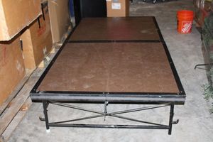 lot 208 image: Mobile-Folding Portable Stage. Approx. 4x8x12 high