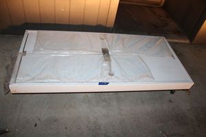 lot 215 image: (2) 2 Solid Steel rolling stand bases Only -  in boxes. Similar to pictures in lots 185-191 but without racks. Plus extra base frame only.