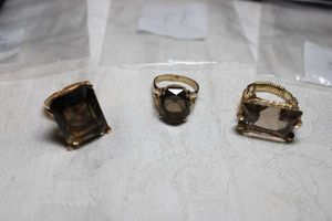 lot 145 image: Gemstone Jewelry - Smoky Citrine and Smoky Quartz. See descriptions below.