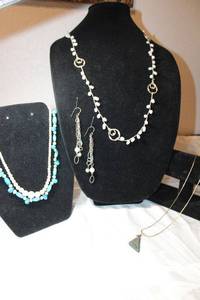 lot 116 image: Gemstone Jewelry - Fordite, Antique French Ivory, Freshwater Pearls. See descriptions below.