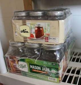 lot 42 image: Unopened mason jars - Pint and Quart sizes