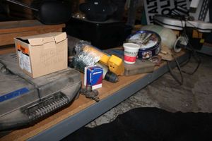 lot 179 image: Misc. tools, tool belt, liquid sprayer and more