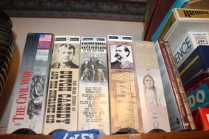 lot 59 image: VHS movies on Civil War, Gunfighters, Indian Wars, Butch Cassidy and Wyatt Earp