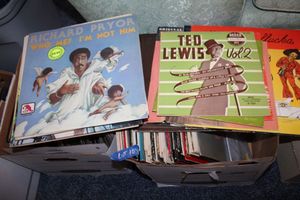 lot 104 image: LP albums and 45s as shown - 2 boxes total