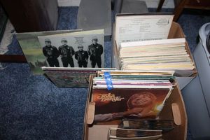 lot 105 image: LP albums and 45s as shown - 2 boxes total