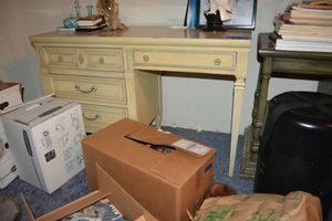 lot 32 image: Desk only (not contents), 48x19x30