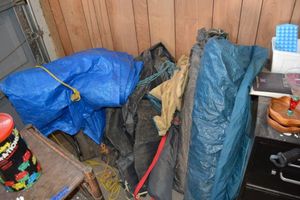 lot 167 image: Tarps and tents