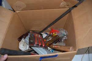 lot 180 image: Tools as shown - hammer, screwdriver set, wire brushes and more