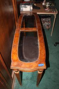 lot 194 image: Console table with glass inserts