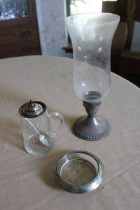 lot 286 image: Sterling silver and glass dishes. See pictures with markings.