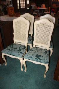 lot 284 image: 4 Cane back dining chairs
