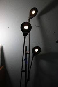 lot 296 image: Black 3-arm Floor lamp