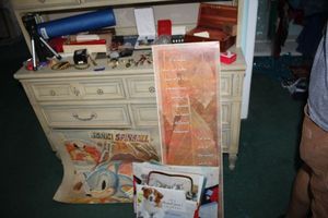 lot 311 image: Misc. items posters, mens tie tacks, tripod flashlight, autographed Lance Burton program and more