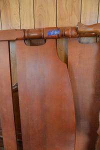 lot 335 image: Vintage queen size wooden bed frame