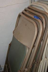 lot 318 image: Set of 4 Folding metal chairs