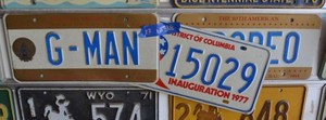 lot 368 image: License plates - 3 District of Columbia Inaugural