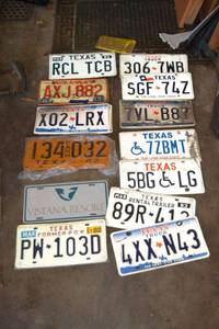 lot 376 image: License plates - 14 as shown