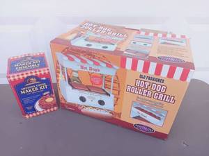 lot 19 image: Set of 2 Including Old Fashioned Hot Dog Roller Grill and Calhoun Bend Mill Awesome Onion Maker Kit