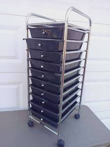 lot 30 image: Black Portable 10 Drawer Organizer