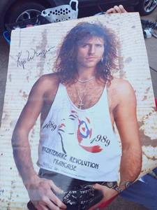 lot 35 image: Set of Posters Kip Winger VintageRetro 1989 Band Poster and Def Leppard