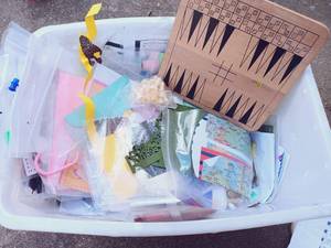 lot 49 image: Large Bulk Crafting Set with Mass 3D Card Cutouts, Gameboard, and MORE