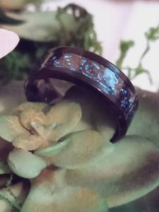 lot 187 image: Sz 9 Celtic Blue Dragon and Black Tungsten Mens Ring NEW with Black Jewelry Box