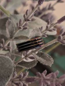 lot 147 image: Sz 9 (19 mm) Black and Silver Troika Ring NEW with Black Jewelry Box