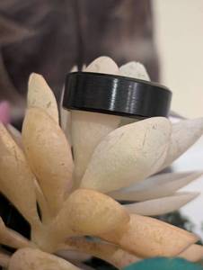 lot 140 image: Sz 9 Black Tungsten Wedding Ring Band NEW with Black Jewelry Box