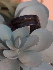 lot 224 image: Sz 10.5 (20 mm) Rothco Tungsten Carbide Thin Blue Line Ring NEW with Black Jewelry Box