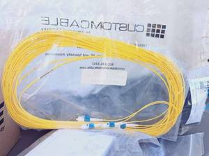 lot 294 image: Tracerlight Fiber Optic Patch Cord, 1.7 Mm Duplex, Single-mode, LCUPC To LCUPC, Yellow, 5 M