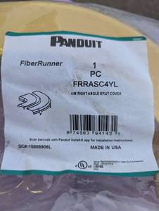 lot 337 image: $$$ FIBERRUNNER� 4X4 HORIZONTAL RIGHT-ANGLE COVER, LSZH, YELLOW FRRASC4LYL Set of 5 PriceItem