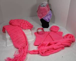 lot 8 image: Adorable Matching Human & Small Dog Hat & Scarf  Matching dog sweater and more