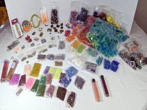 lot 1 image: Findings, Beads and Assorted Jewelry Making Supplies. (Over 4 LBS)