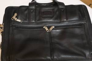 lot 32 image: Large Genuine Leather, Heavy Duty Brief Case