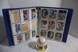 lot 73 image: Vintage 1990s Baseball Cards and Vita Blue Signed Baseball