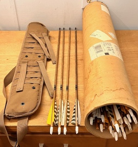 lot 38 image: Huge Lot of Arrows &amp Shafts W Quiver