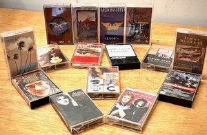 lot 125 image: Fifteen (15) Cassette Tapes from Such Greats as Aerosmith, Lynyrd Skynyrd, Led Zeppelin, & Jimmy Buffet