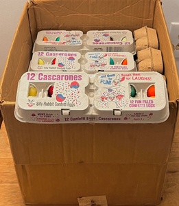 lot 123 image: Twenty (20) Cartons of Multi-Colored Confetti Eggs