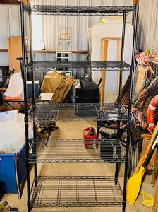 lot 71 image: Five (5) Tier Metal Storage Shelves