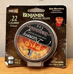 lot 98 image: 500 ct. .22 Caliber Benjamin Hunting Pellets