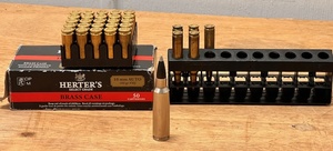 lot 99 image: Twenty-Five (25) Rounds of Herters Select Grade Brass Case 10mm Rounds - Plus Six Rounds of .223 & One (1) .300 Winchester